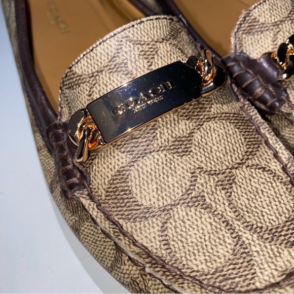 NWOT COACH BRAND OLIVE SIGNATURE C SLIP ON LOAFERS NEVER WORN LUXURY DESIGNER - Picture 4 of 14